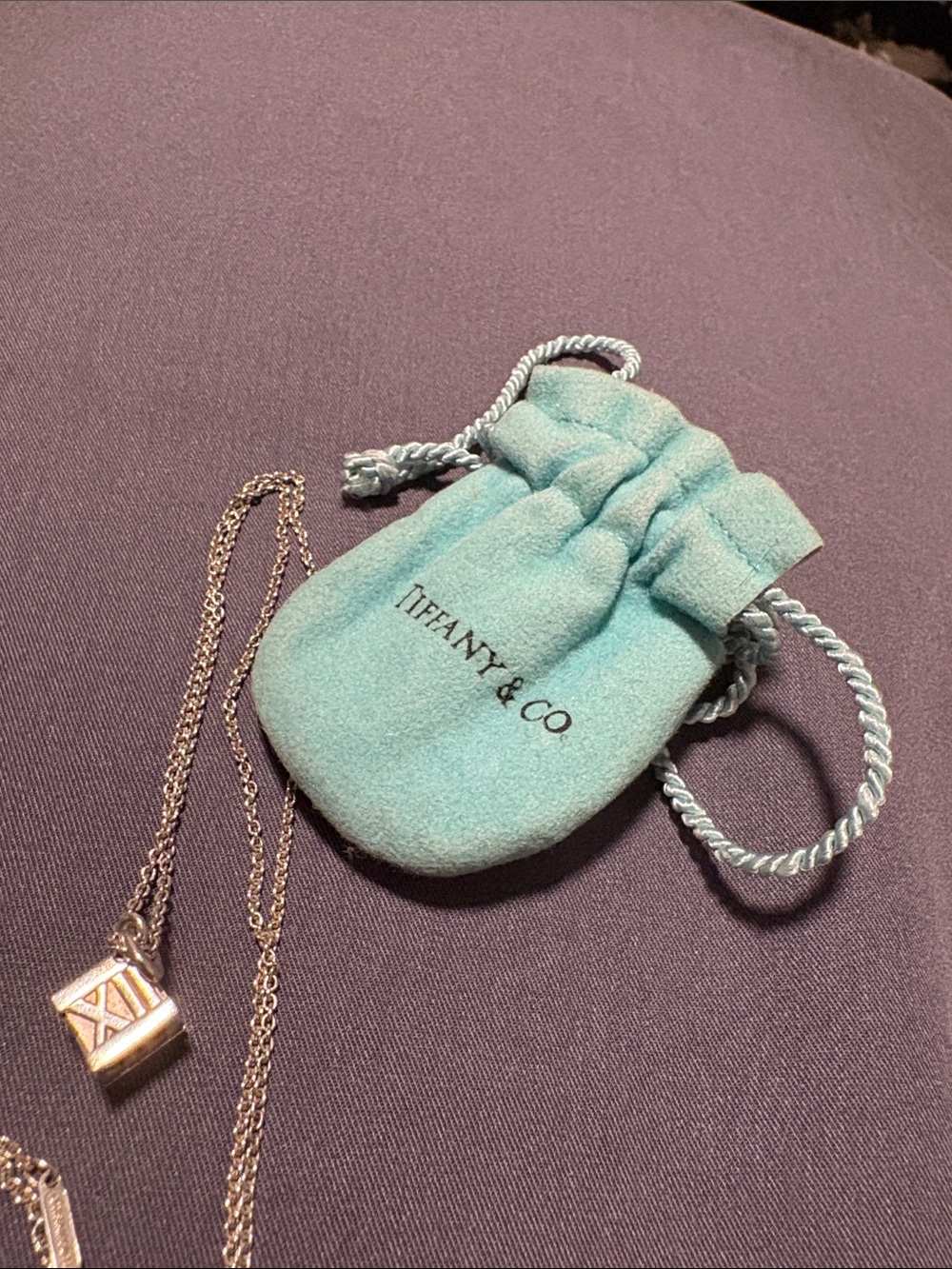 Tiffany & Co Silver 925 Atlas Necklace With Pouch - Picture 4 of 4